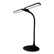OttLite Wellness Series Pivot LED Desk Lamp with Dual Shades, 13.25" to 26" High, Black (OTTCSN59G5W)