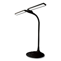 OttLite Wellness Series Pivot LED Desk Lamp with Dual Shades, 13.25" to 26" High, Black (OTTCSN59G5W)