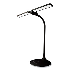 OttLite Wellness Series Pivot LED Desk Lamp with Dual Shades, 13.25" to 26" High, Black (OTTCSN59G5W)