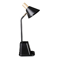 OttLite Wellness Series Merge LED Desk Lamp with Wireless Charging, 18.25" High, Black (OTTCS7QAK1W)