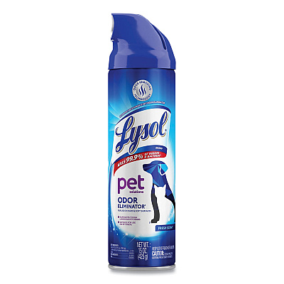 LYSOL Disinfectant Spray II Pet Odor Eliminator, Fresh, 15 oz Aerosol Spray, 12/Carton (RAC99804CT)