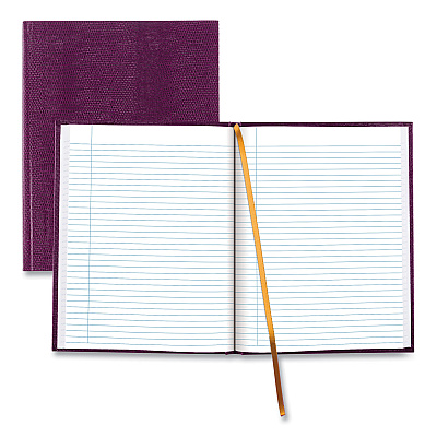 Blueline Executive Notebook with Ribbon Bookmark,1 Subject, Medium/College Rule, Grape Cover, (75) 10.75 x 8.5 Sheets (REDA1095)