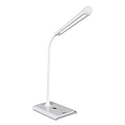 OttLite Wellness Series Power Up LED Desk Lamp, 13" to 21" High, White (OTTCS030QISHPR)