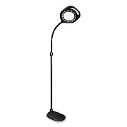 OttLite 2-in-1 LED Magnifier Floor and Table Light, 39.5" High, Black (OTT438PN9)