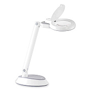 OttLite Space-Saving LED Magnifier Desk Lamp, 14" High, White (OTTG97WGCFFP)