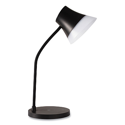 OttLite Wellness Series Shine LED Desk Lamp, 12" to 17" High, Black (OTTCS03KQISHPR)