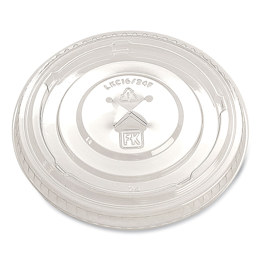 Fabri-Kal Greenware Cold Drink Lids, X-Slot, Fits 16 oz to 24 oz Cup, Clear, 1,000/Carton (FABLKC1624FX)