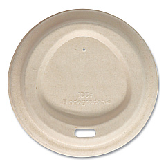 World Centric Fiber Lids for Cups, Fits 10 oz to 20 oz Cups, Natural, 1,000/Carton (WORCULFB12LF)