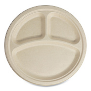 World Centric Fiber Plates, 10" dia, Natural, 700/Carton (WORPLSCU10TLFS)