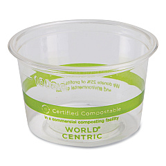 World Centric PLA Clear Cold Cups, 4 oz, Clear, 1,000/Carton (WORCPCS4S)