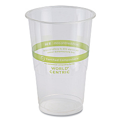 World Centric PLA Clear Cold Cups, 9 oz, Clear, 2,000/Carton (WORCPCS9)
