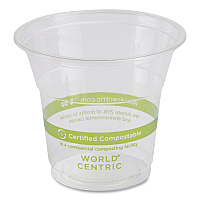 World Centric PLA Clear Cold Cups, 5 oz, Clear, 2,000/Carton (WORCPCS5)