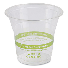 World Centric PLA Clear Cold Cups, 5 oz, Clear, 2,000/Carton (WORCPCS5)
