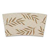 World Centric Hot Cup Sleeves, Fits 8 oz Cups, Natural, 1,000/Carton (WORSLPAME)