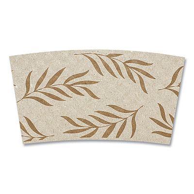 World Centric Hot Cup Sleeves, Fits 8 oz Cups, Natural, 1,000/Carton (WORSLPAME)