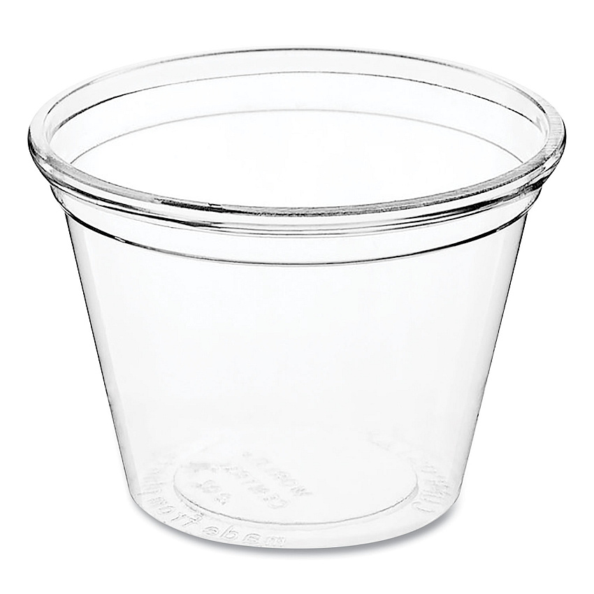 World Centric PLA Clear Cold Cups, 1 oz, Clear, 3,000/Carton (WORCPCS1S)
