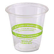 World Centric PLA Clear Cold Cups, 3 oz, Clear, 2,500/Carton (WORCPCS3)