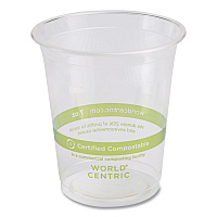 World Centric PLA Clear Cold Cups, 7 oz, Clear, 2,000/Carton (WORCPCS7)