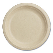 World Centric Fiber Plates, 7" dia, Natural, 1,000/Carton (WORPLSCU7LFS)