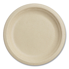 World Centric Fiber Plates, 7" dia, Natural, 1,000/Carton (WORPLSCU7LFS)