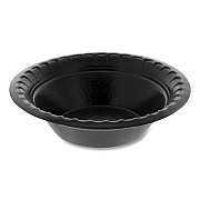 Pactiv Evergreen Placesetter Deluxe Laminated Foam Dinnerware, Bowl, 4 oz, Black, 1,250/Carton (PCTYTKB00040000)