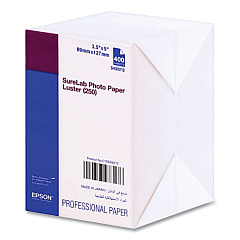 Epson SureLab Photo Paper, 3.5 x 5, Luster White, 400/Pack (EPSS400212)