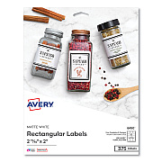 Avery Laser/Inkjet 3.5" Diskette Labels, White, 375/Pack (AVE6490)