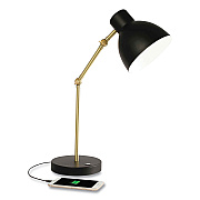 OttLite Wellness Series Direct LED Desk Lamp, 4" to 18" High, Brass (OTTCS01BS9SHPR)
