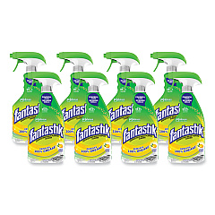 Fantastik Disinfectant Multi-Purpose Cleaner Lemon Scent, 32 oz Spray Bottle, 8/Carton (SJN366094)