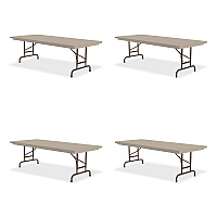 Correll Adjustable Folding Tables, Rectangular, 60" x 30" x 22" to 32", Mocha  Granite Top, Brown Legs, 4/Pallet (CRLRA3060244P)