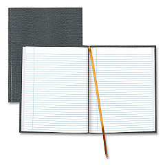 Blueline Executive Notebook with Ribbon Bookmark, 1 Subject, Medium/College Rule, Cool Gray Cover, (75) 10.75 x 8.5 Sheets (REDA1097)