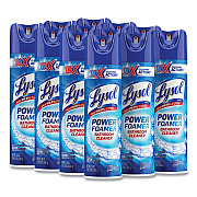 LYSOL Power Foam Bathroom Cleaner, 24 oz Aerosol Spray, 12/Carton (RAC02569CT)