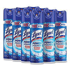 LYSOL Power Foam Bathroom Cleaner, 24 oz Aerosol Spray, 12/Carton (RAC02569CT)