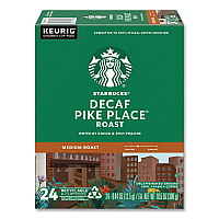 Starbucks Pike Place Decaf Coffee K-Cups Pack, 24/Box (SBK011111161)