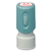 Xstamper Specialty Stamp, Smiley Face, 0.63 dia, Red (COS036000)