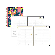 Blue Sky Day Designer Peyton Create-Your-Own Cover Weekly/Monthly Planner, Floral, 11 x 8.5, Navy, 12-Month (July to June): 2025-2026 (107924)