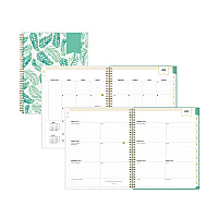 Blue Sky Day Designer Academic Year Weekly/Monthly Frosted Planner, Palms Artwork, 11 x 8.5, 12-Month (July to June): 2025 to 2026 (137891)