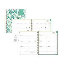 Blue Sky Day Designer Academic Year Weekly/Monthly Frosted Planner, Palms Artwork, 11 x 8.5, 12-Month (July to June): 2025 to 2026 (137891)