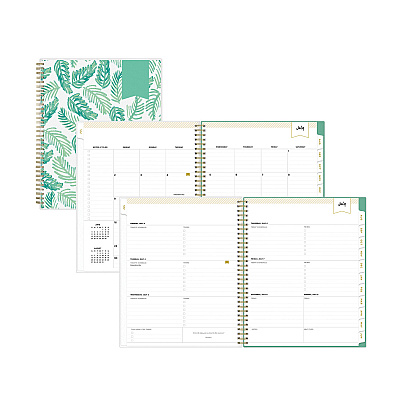 Blue Sky Day Designer Academic Year Weekly/Monthly Frosted Planner, Palms Artwork, 11 x 8.5, 12-Month (July to June): 2025 to 2026 (137891)