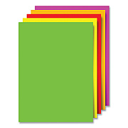 Royal Brites Premium Coated Poster Board, 11 x 14, Assorted Neon Colors, 5/Pack (GEO23500S)
