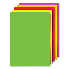 Royal Brites Premium Coated Poster Board, 11 x 14, Assorted Neon Colors, 5/Pack (GEO23500S)