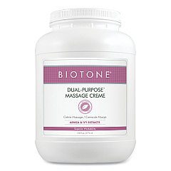Biotone Dual-Purpose Massage Creme, 1 gal Jar, Unscented (BTNDPC1G)