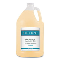 Biotone Revitalizing Massage Oil, 1 gal Bottle, Unscented (BTNROU1G)