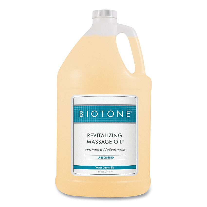 Biotone Revitalizing Massage Oil, 1 gal Bottle, Unscented (BTNROU1G)