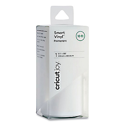 Cricut Joy Permanent Smart Vinyl for Assorted Surfaces, 5.5 x 120, White (CCU2007353)