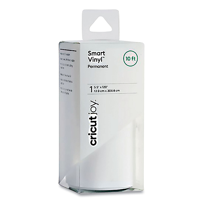 Cricut Joy Permanent Smart Vinyl for Assorted Surfaces, 5.5 x 120, White (CCU2007353)