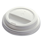 Emerald Universal Sip Through Plastic Hot Cup Lid, Fits All Sizes, White, 50/Pack, 20 Packs/Carton (DFDPME01034)