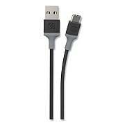 Scosche strikeLINE Braided Cable for USB-C Devices, 4 ft, Black/Gray (SOSCA4BYSP)