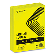 Printworks Color Paper, 24 lb Text Weight, 8.5 x 11, Lemon Yellow, 500/Ream (PRB00101)