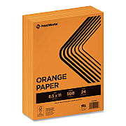 Printworks Color Paper, 24 lb Text Weight, 8.5 x 11, Orange, 500/Ream (PRB00104)